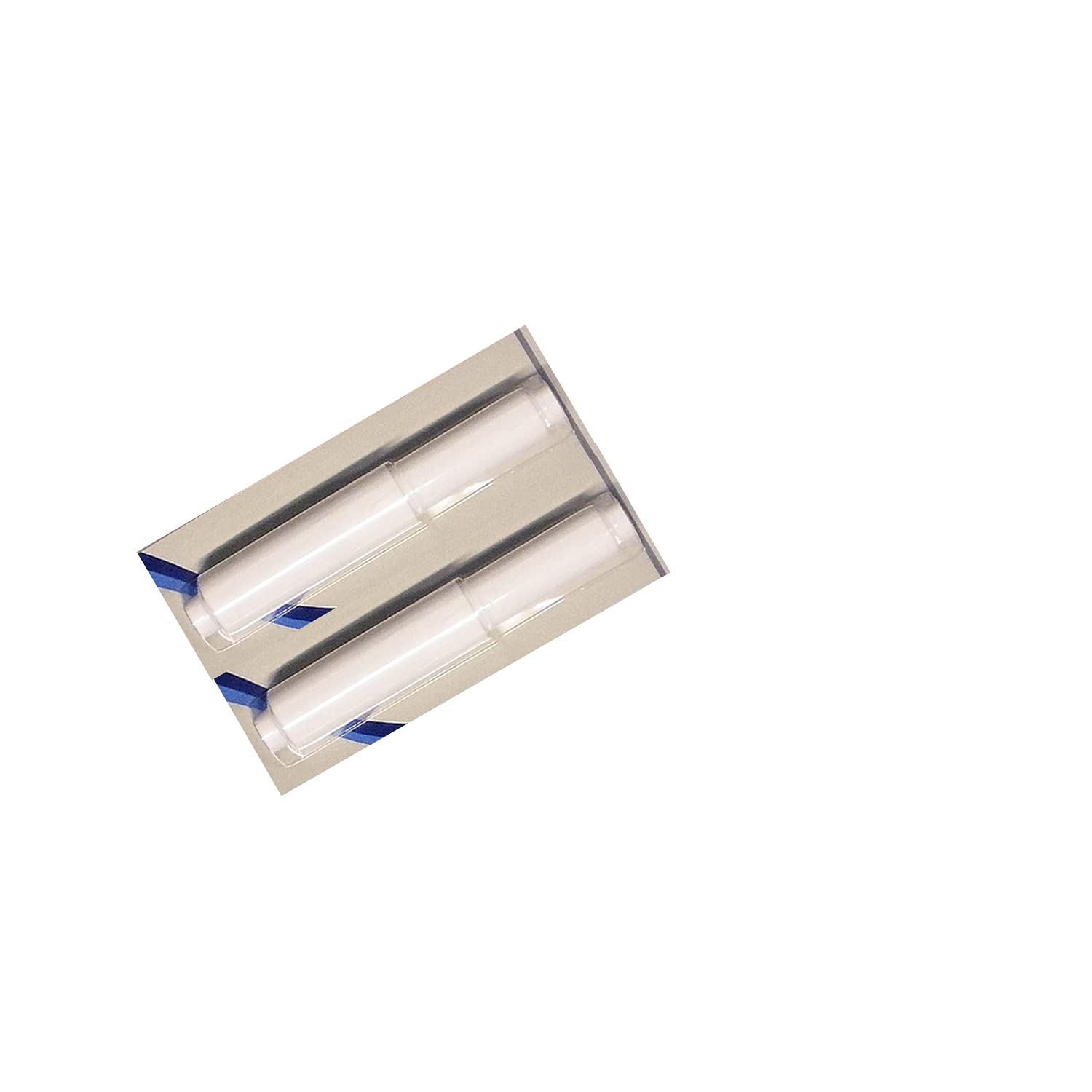 White Arista Toilet Paper Holder Replacement Rod - 2 Pack | Bathroom Tissue Roll Stand for Modern Homes & Restrooms
