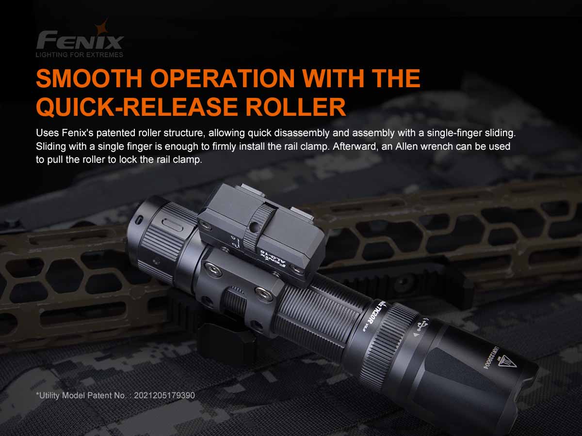 Fenix ALG-16 M Lok Rail Mount - Tactical Flashlight Mount for Picatinny Rail - Perfect for Firearms, Hunting & Outdoor Adventures
