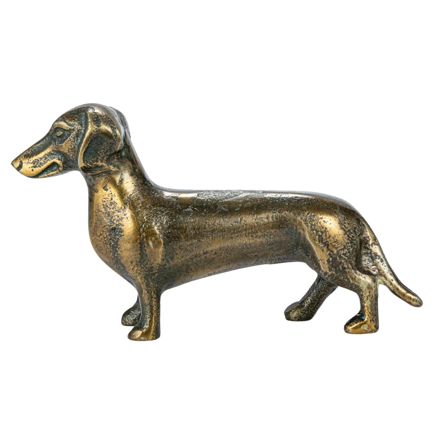 Vintage Cast Aluminum Dachshund Statue - Handcrafted Garden Decor for Outdoor & Indoor Use - Perfect for Patio, Lawn, Home Decor, and Gift Ideas