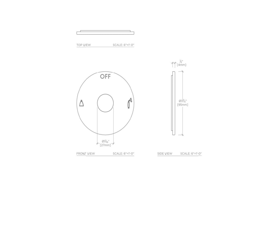 Universal Two-Way Thermostatic Diverter Valve Trim (Plate Only) - Chrome Finish for Shower & Bathroom Faucet - Perfect for Modern Bathroom Renovations & Plumbing Upgrades