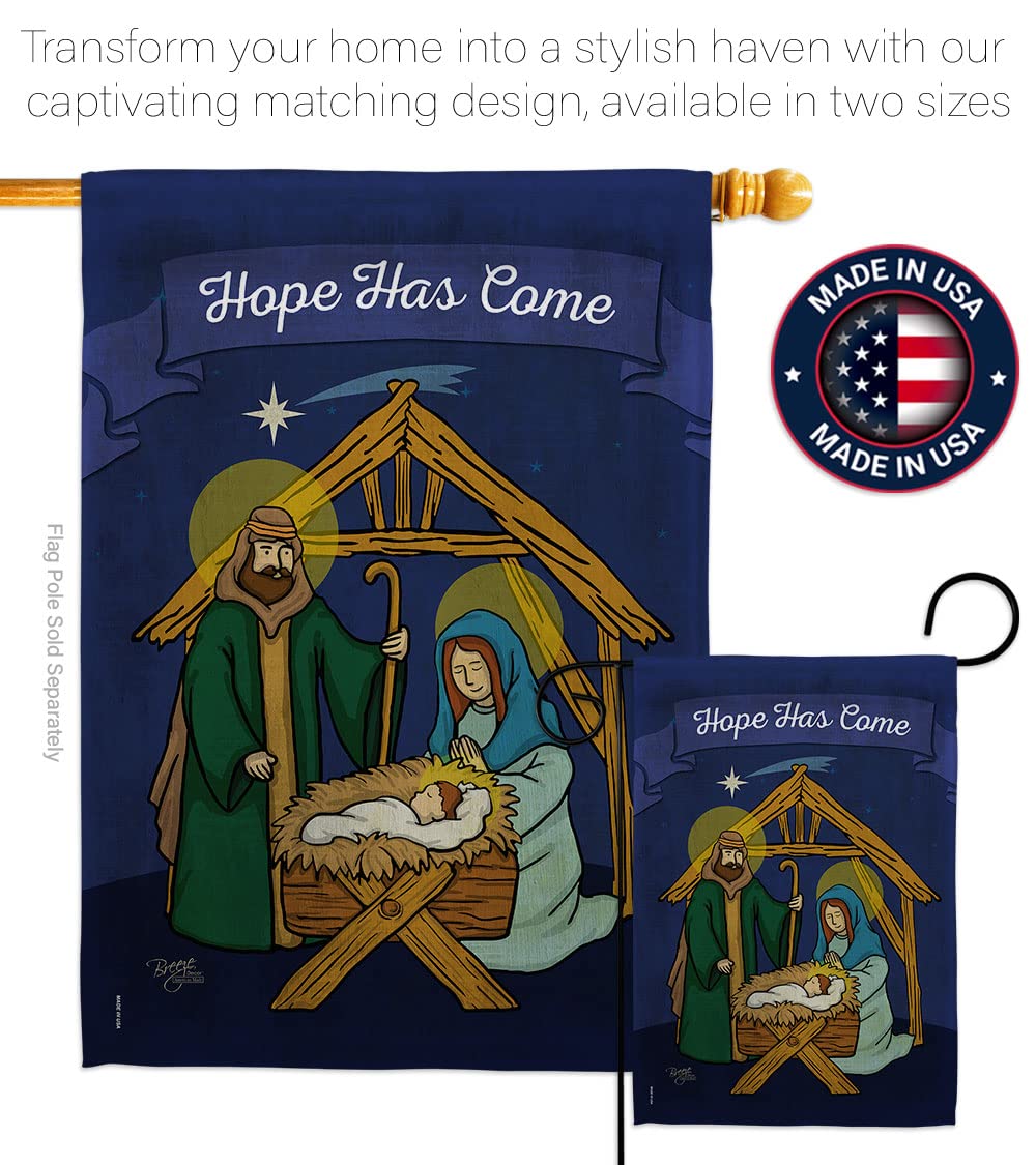 Winter Nativity House Flag Set 28x40