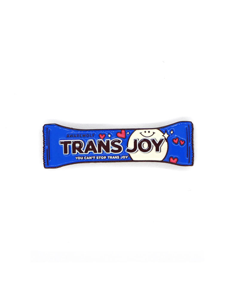 Trans Joy Candy Bar Pin - LGBTQ+ Pride Enamel Pin Badge for Backpacks, Jackets & Hats - Cute Rainbow Candy Themed Accessory for Pride Month, Everyday Wear & Gift Giving