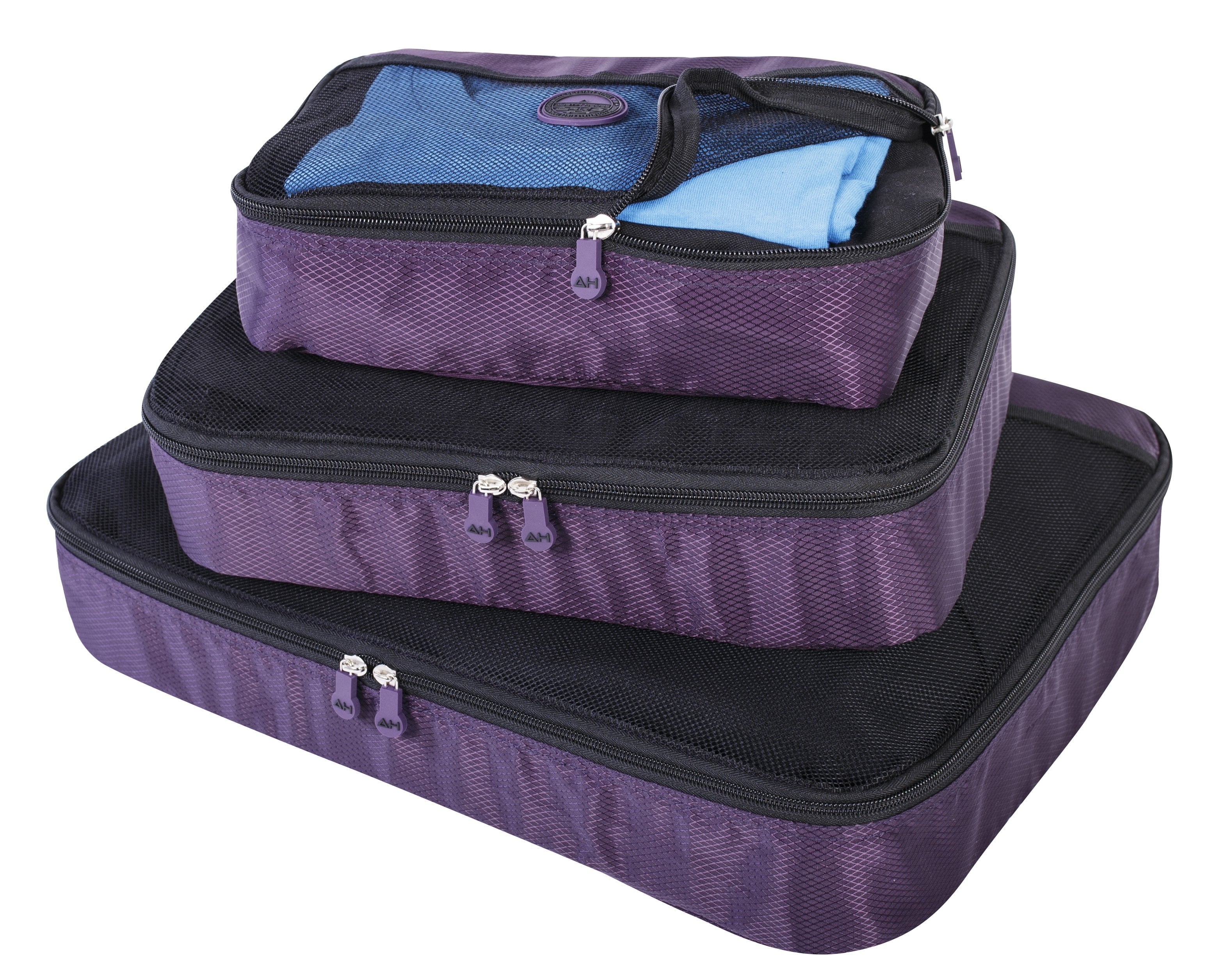 Austin House 3-Piece Packing Cubes Set - Lightweight Travel Organizers for Luggage & Suitcases - Perfect for Business Trips, Vacations & Weekend Getaways