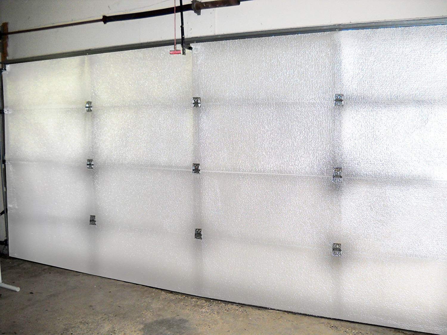 NASA TECH White Reflective Foam Core Garage Door Insulation Kit - 18FT x 8FT (R-Value 8.0) - Heavy Duty Double Sided Tape - Made in USA - Pack of 3 - Perfect for Energy Efficient Home & Warehouse Insulation