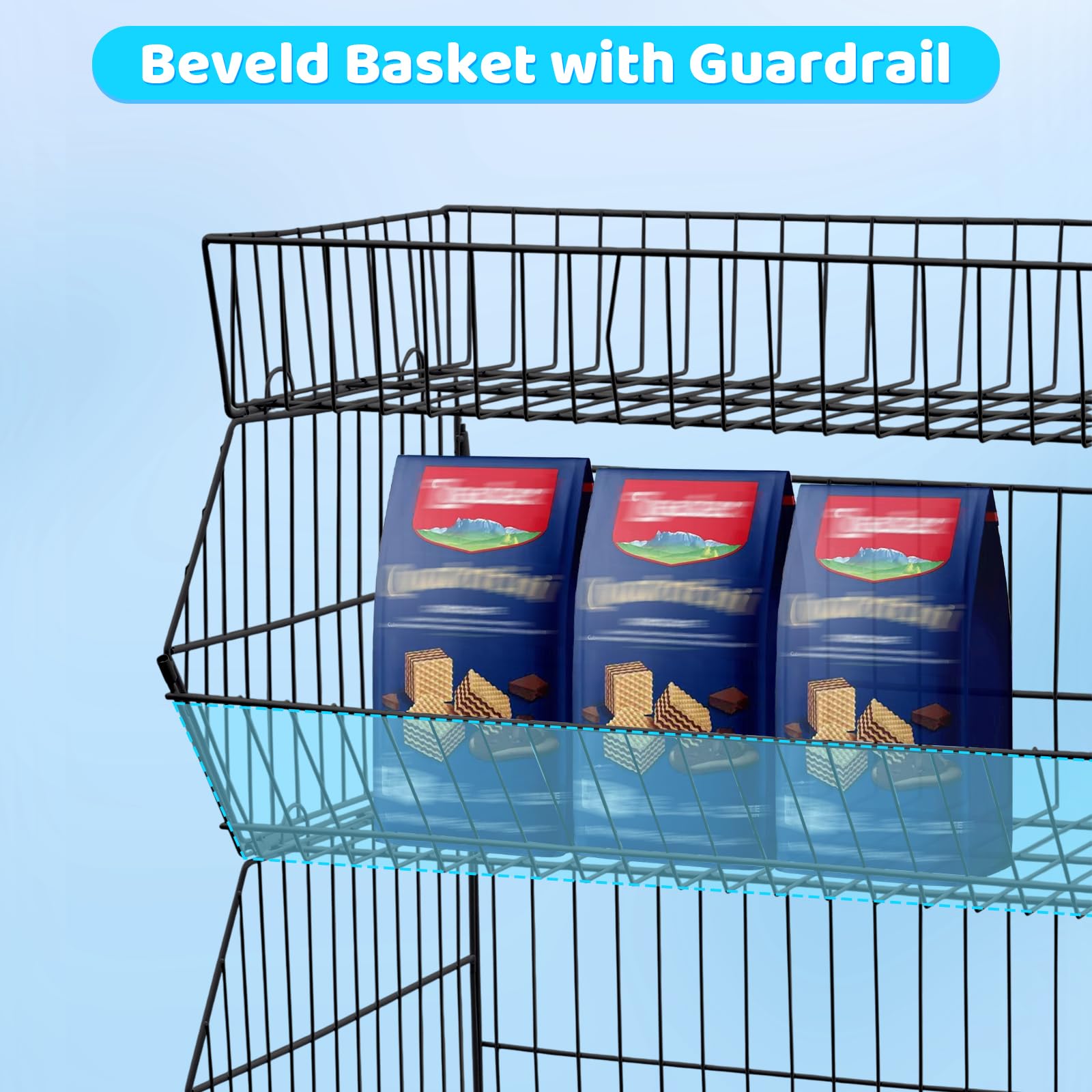 5-Tier Rolling Display Shelf for Retail Stores - 18