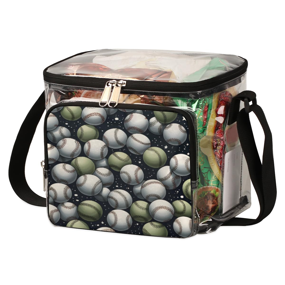 GzLeyigou Clear Baseball Bag - MLB Approved Transparent Tote with Adjustable Shoulder Strap & Handles for Stadium Security | Perfect for Sports Games, Concerts, Travel, Picnics & Outdoor Events