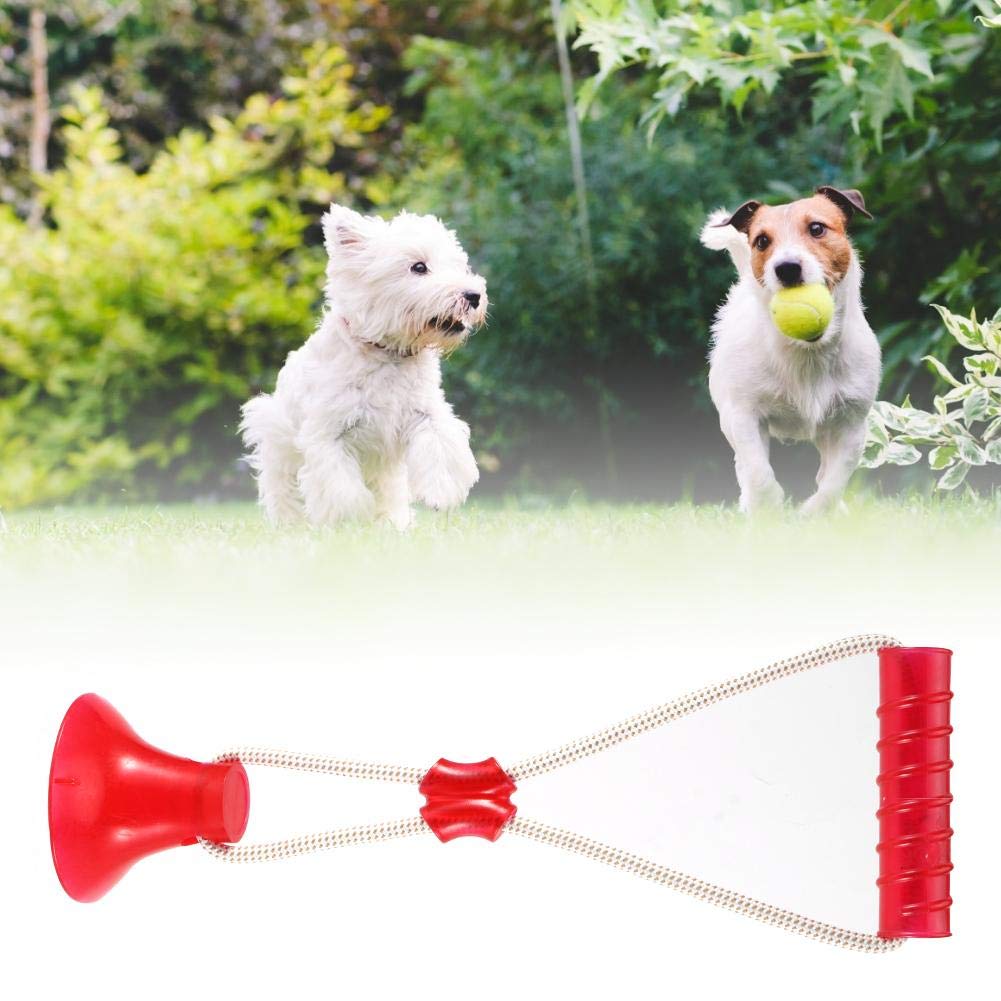 Zerodis Durable Dog Chewing Ball Toy - Interactive Teething Stick for Puppies, Teeth Cleaning & Tug of War Training - Red (Perfect for Indoor Play & Outdoor Exercise)