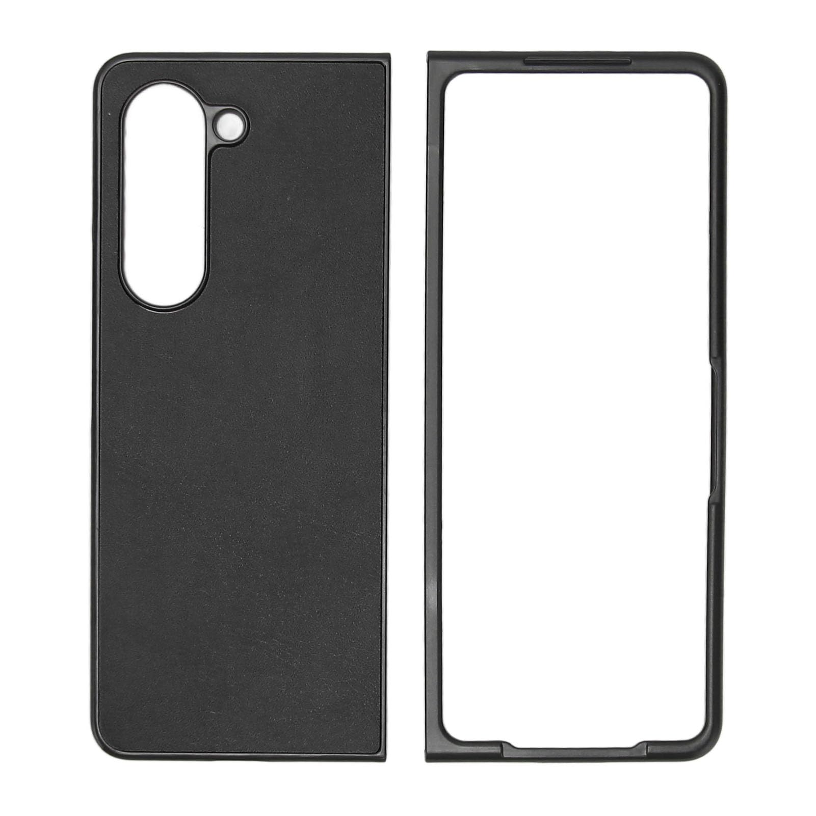 Stylish PU Leather Folding Screen Phone Case - Anti-Scratch Protective Cover with Lychee Pattern (Black/Color Options) - Perfect for Work, Travel & Everyday Use