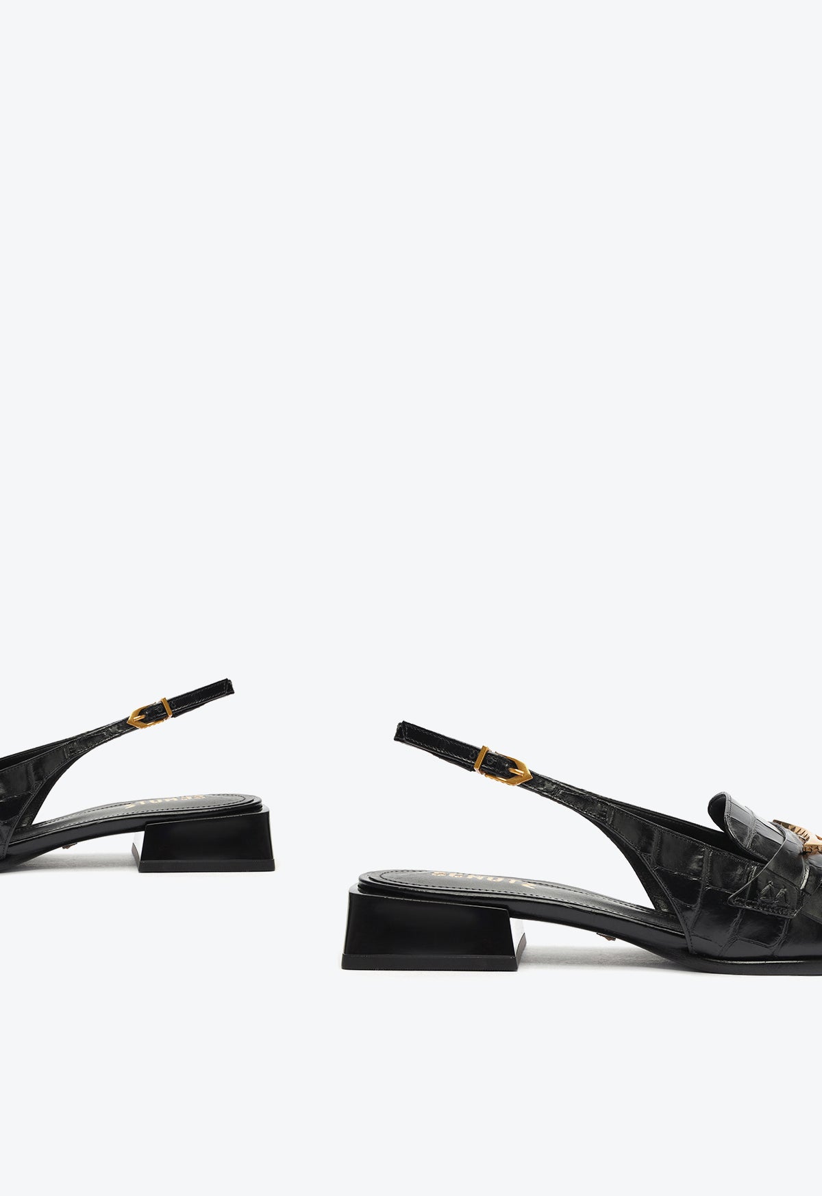 Arizona Sling Block Leather Pump Shoes for Women - Comfortable Heels for Work, Party & Date Night | Stylish Ladies Dress Sandals with Ankle Strap