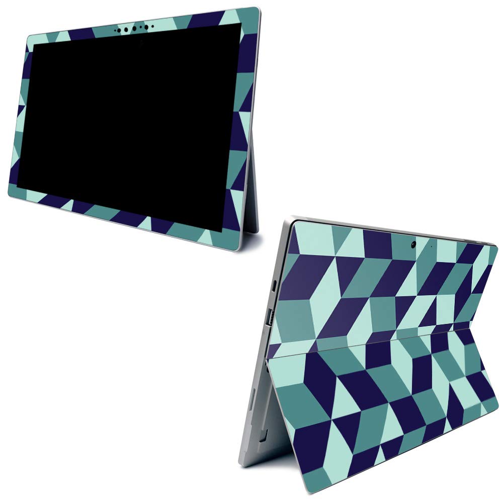 Premium Carbon Fiber Skin for Microsoft Surface Pro 7 - Geo Tile Design | Textured Protective Cover | Easy Application & Removal | Made in USA | Perfect for Work, Travel & Everyday Use