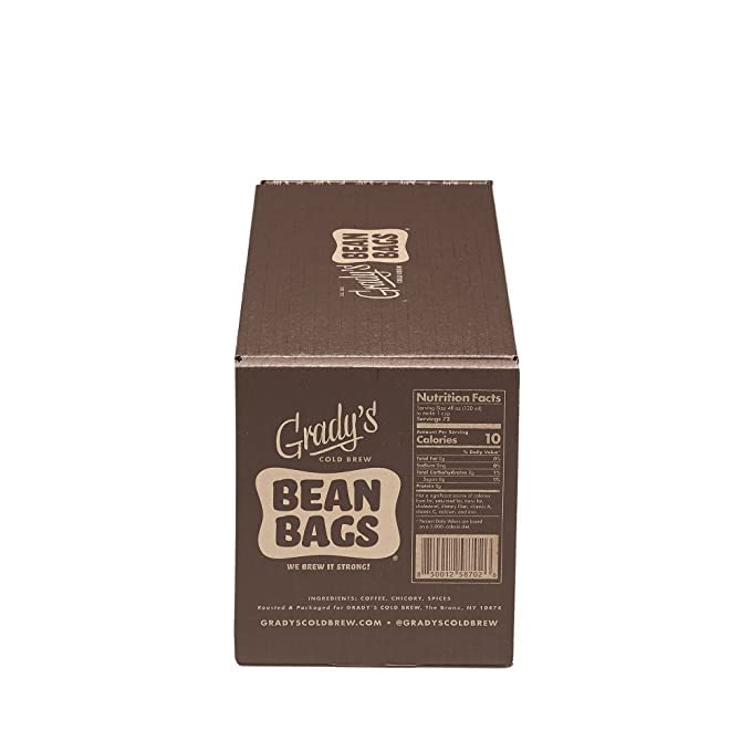 GRADY'S COLD BREW Coffee Pouches - Premium French Vanilla Flavored 100% Arabica Ground Coffee with Chicory | 6 Packs of 4 Easy Brew Coffee Bags (Makes 72 Servings) | Perfect for Iced Coffee, Office Break, Camping & Home Brewing