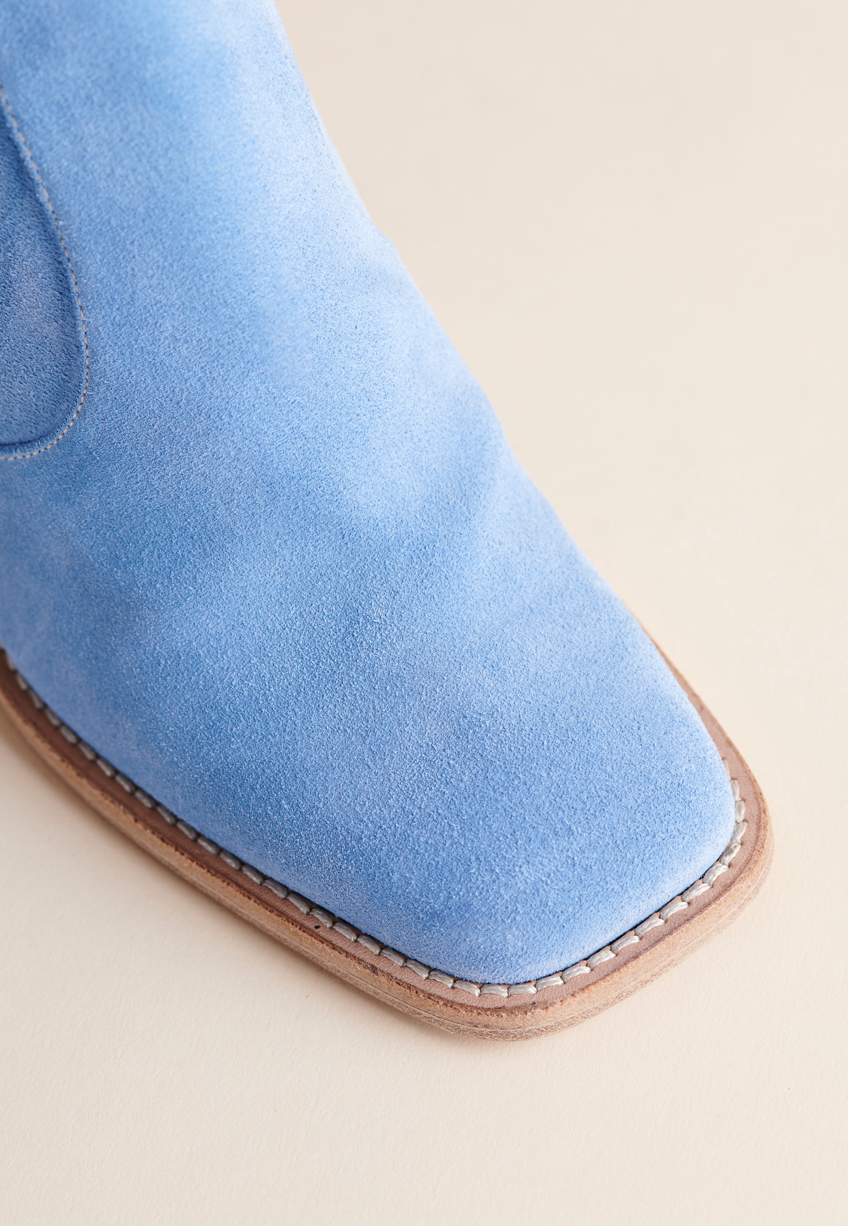 Lauryn Boot in Blue Suede - Women's Fashion Ankle Boots for Casual Wear & Outdoor Activities