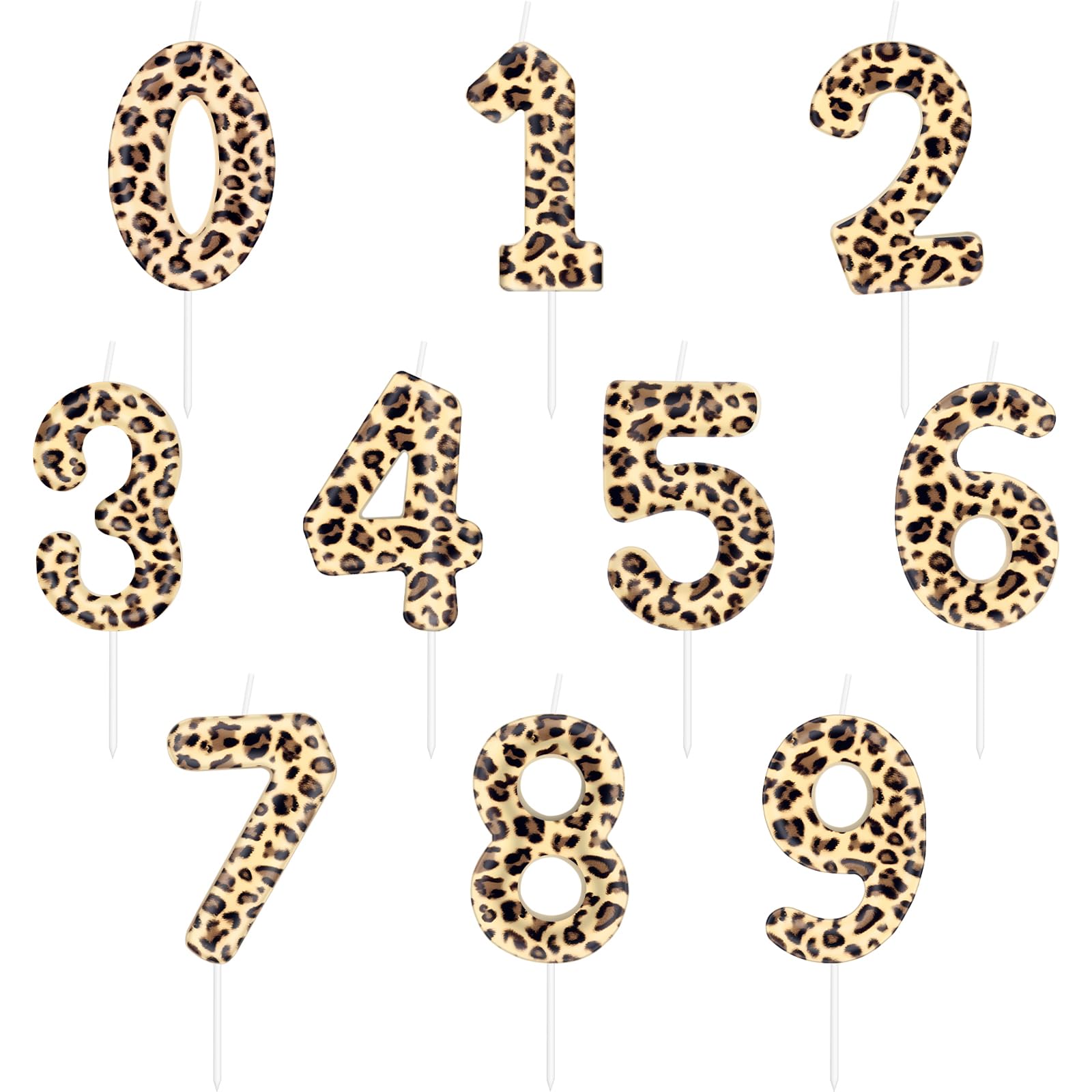 Leopard Print Number 1 Candles | Cheetah Birthday Cake Candles | Animal Print Party Decorations for Safari & Wild Animal Theme Parties | Perfect for Birthday Cakes, Jungle Decor, and Zoo-Themed Celebrations