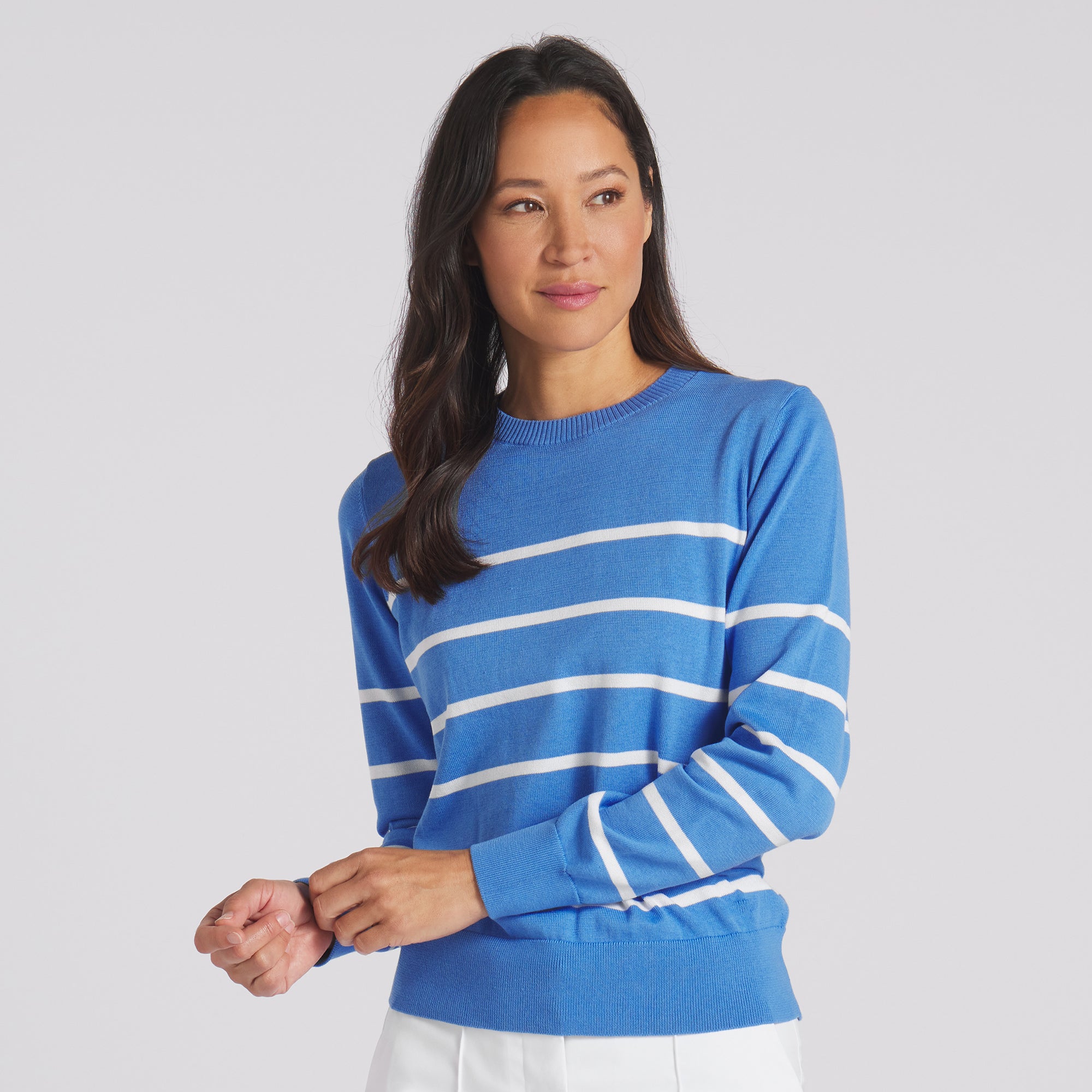 Women's Resort Crewneck Golf Sweater - Comfortable Knit Pullover for Golfing, Travel & Casual Wear - Perfect for Country Club, Vacations & Everyday Style