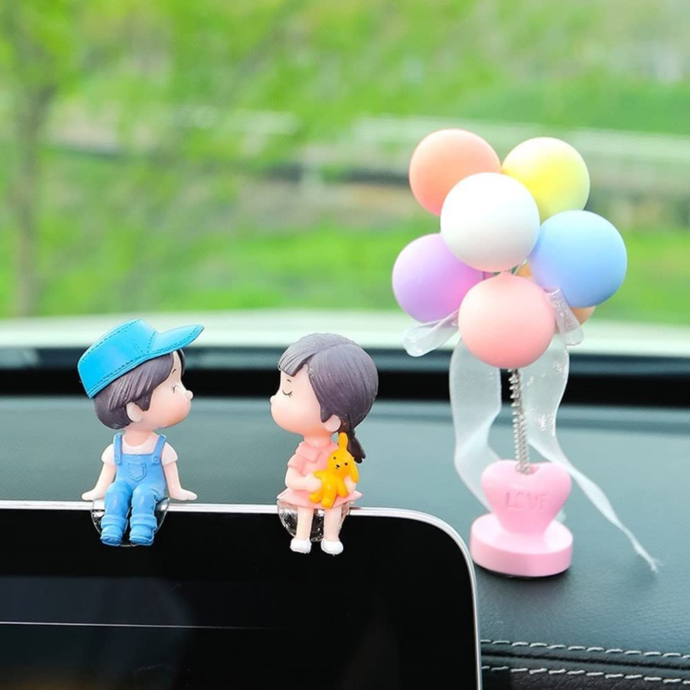 Cute Couple Car Dashboard Ornaments - Adorable Car Accessories for Women, Interior Decor & Gift Ideas | Perfect for Valentine's Day, Anniversary & Couple Gifts