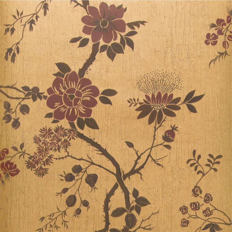 Cole & Son Wallpaper - Camellia Crimson Metal Gold Print 115/8027 | Premium Floral Wallpaper for Living Room & Bedroom Decor