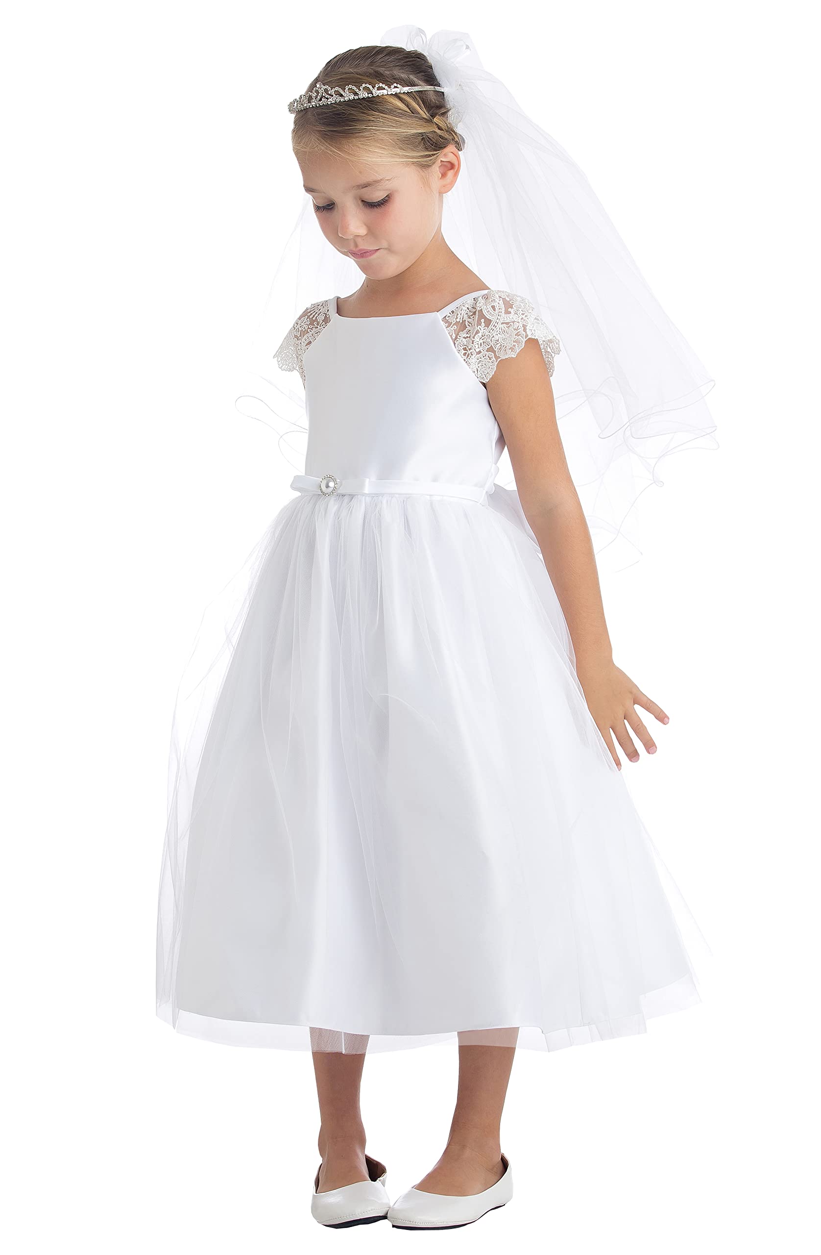 iGirlDress Flower Girl Dress for First Communion, Pageant, Wedding & Birthday - Elegant Party Dress for Special Occasions