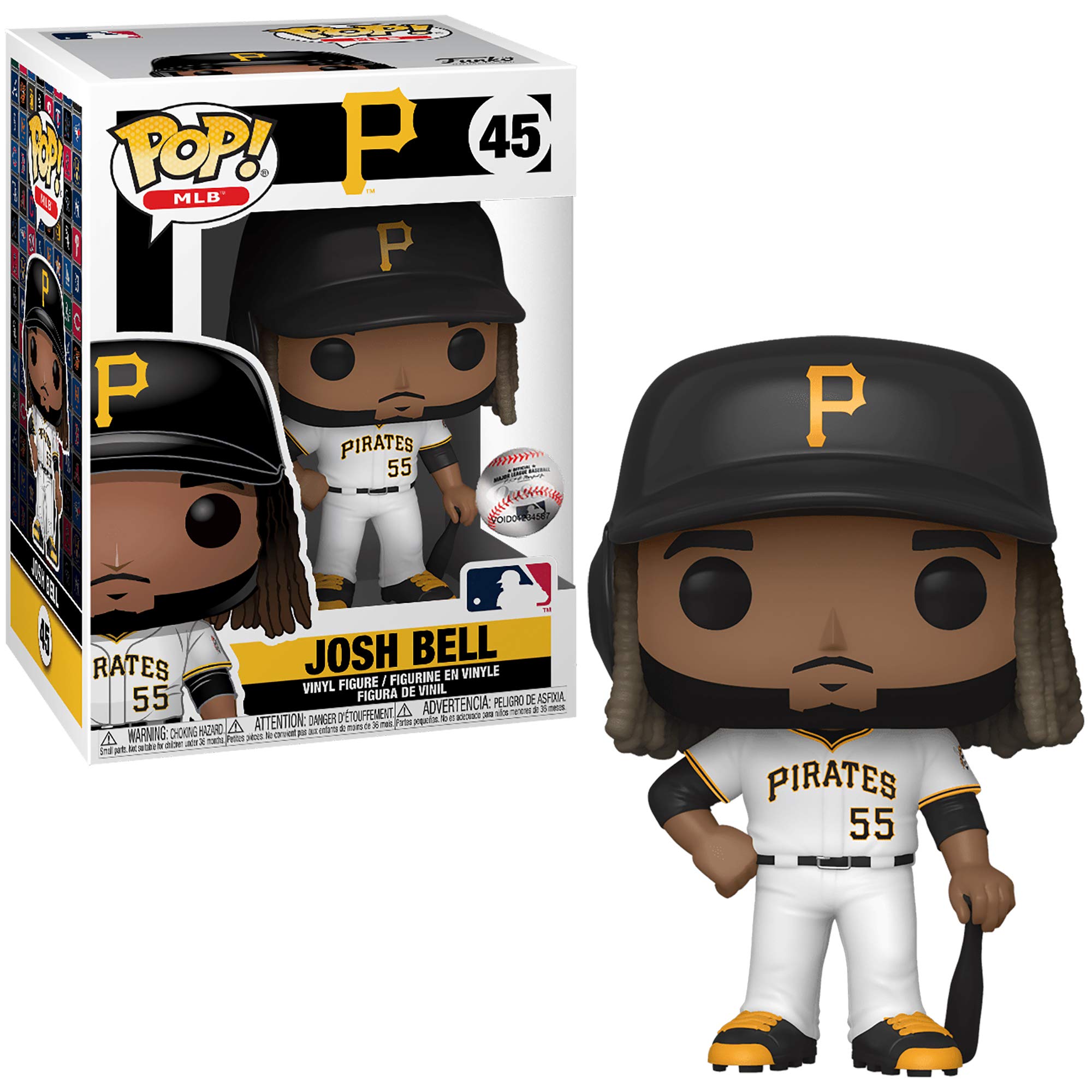 Funko POP! Vinyl Figure: Josh Bell - Pittsburgh Pirates MLB Collectible for Baseball Fans & Gift Ideas - Perfect for Display, Office Decor, and Sports Memorabilia Collections
