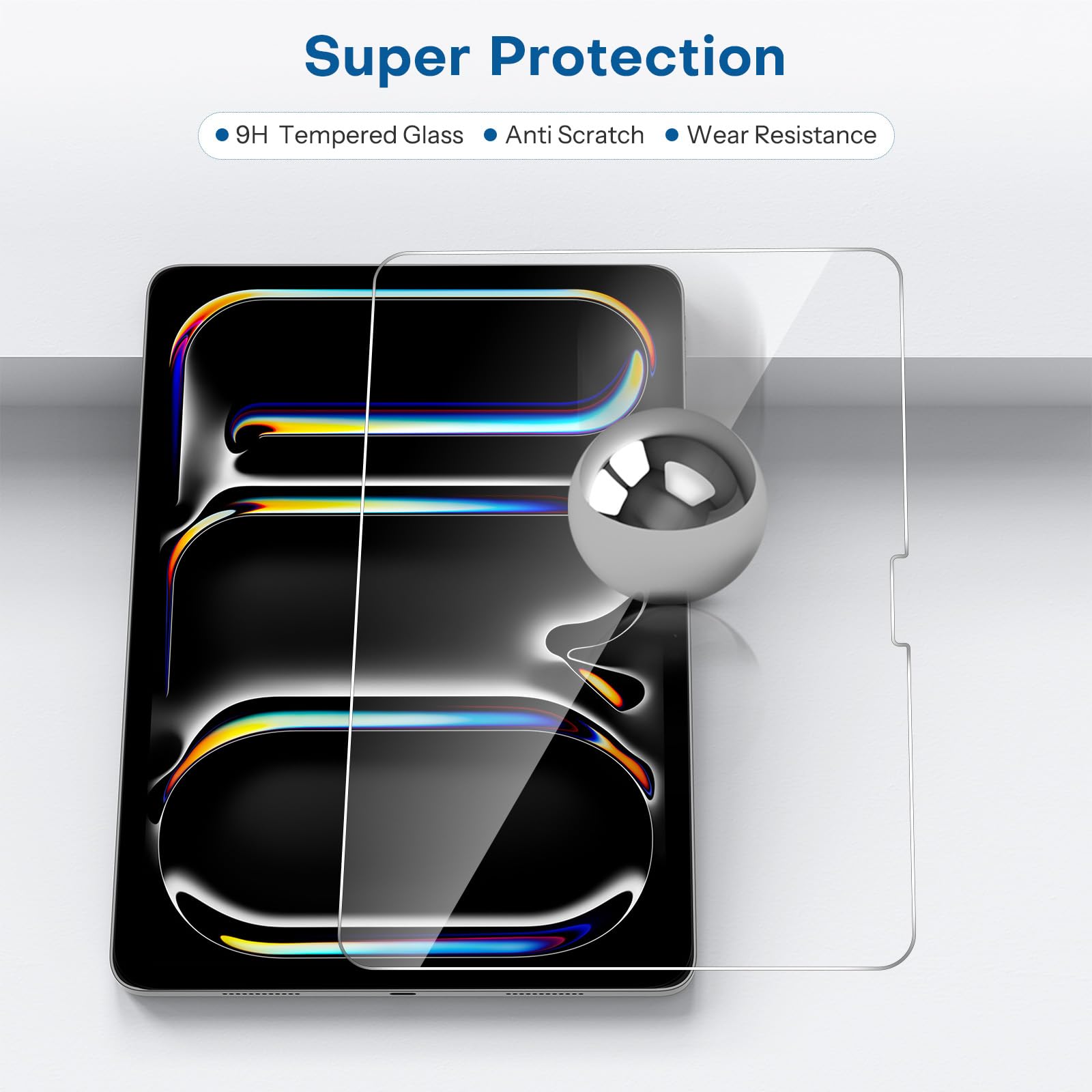 SPARIN 2 Pack Tempered Glass Screen Protector for iPad Pro 11 Inch 2024 M4 (5th Gen) - Case Friendly, Apple Pencil Pro Compatible with Alignment Frame - Perfect for Drawing, Note-Taking & Daily Protection