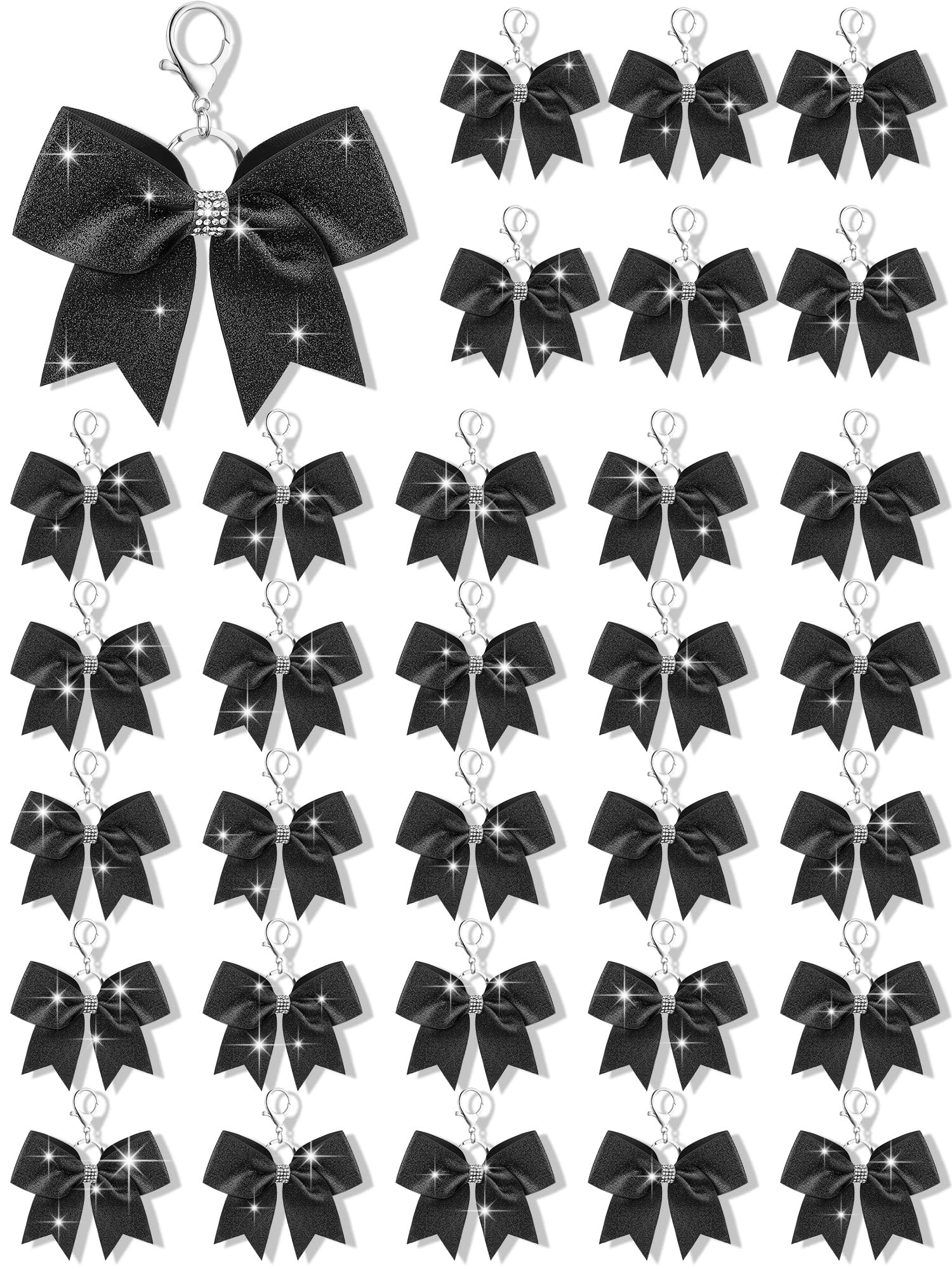 Sparkling Rhinestone Cheer Bow Keychain - Stylish Cheerleader Keyring for Teen Girls, Cheerleading Sports Accessories | Perfect for Gifts, Team Spirit & Game Day Accessories