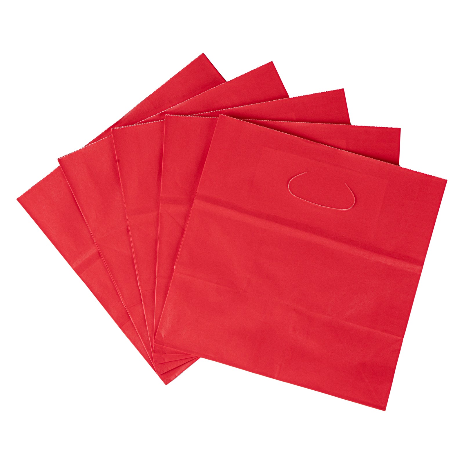 Eco-Friendly Red Rectangle Takeout Bags with Sturdy Handles - 11