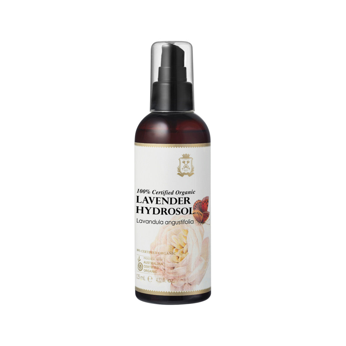 Ausganica 100% Certified Organic Lavender Hydrosol 125ml - Pure Floral Water for Aromatherapy, Skincare & Home Fragrance