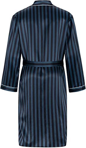Luxury Mulberry Silk Robe for Men - Lightweight Long Sleeve Bathrobe & Sleepwear - Perfect for Spa, Lounging & Relaxation at Home