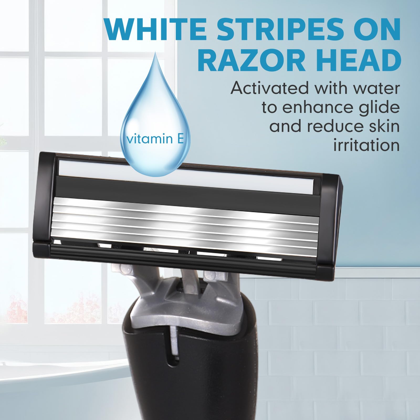 37 Pcs Refillable 5-Blade Disposable Razors for Men with Sensitive Skin - Includes 1 Razor Handle & 36 Replacement Cartridges - Premium Shaving Kit for Smooth & Comfortable Shave - Perfect for Travel, Gym & Daily Grooming Routine