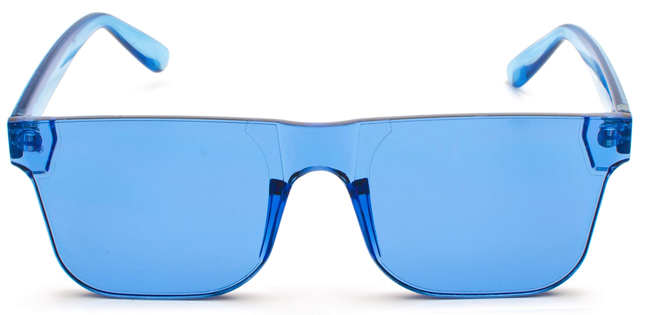 Kyiduo One Piece Rimless Tinted Sunglasses - Transparent Candy Color Fashion Eyewear for Women & Men | Perfect for Beach, Driving, and Outdoor Activities