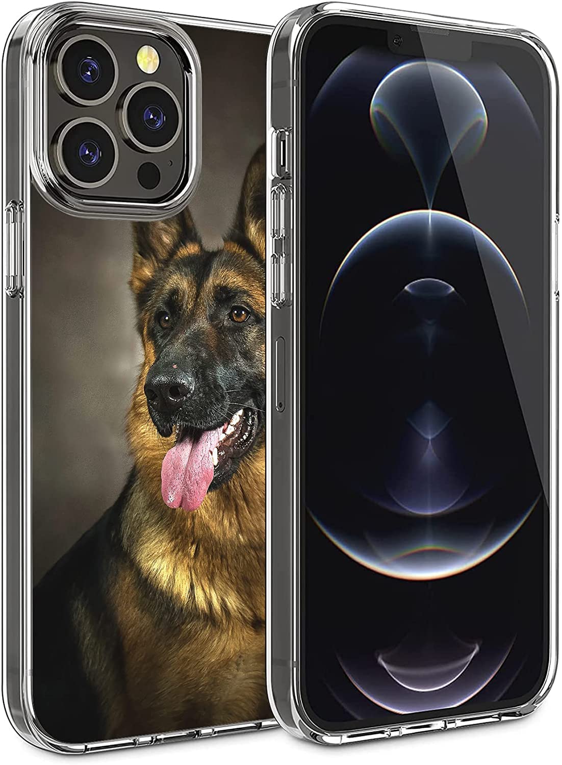 German Shepherd Dog Shockproof Clear Phone Case Compatible with iPhone 13 - Durable Protection for Everyday Use, Outdoor Adventures & Pet Lovers