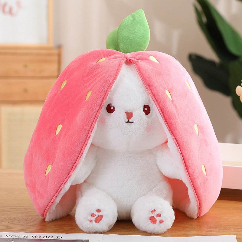 Fruity Floppy: Mini Reversible Bunny Plush Toy - Cute Stuffed Animal for Kids, Nursery Decor, Easter Gift & Travel Companion