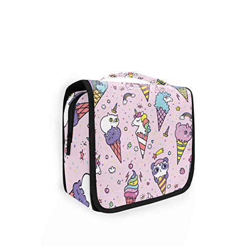 Tarity Large Hanging Travel Toiletry Bag for Women & Men - Waterproof Cosmetic Organizer with Hook, Unicorn & Animal Prints - Perfect for Makeup, Shower Essentials & Travel Accessories - Ideal for Vacation, Camping & Gym Use
