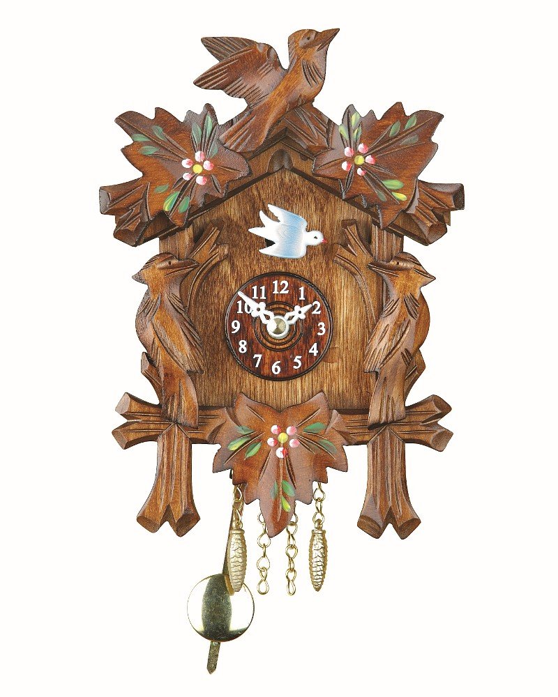 Authentic Black Forest Cuckoo Clock - Handcrafted German Wooden Wall Clock with Moving Figures & Bird Sounds - Perfect for Home, Office & Cabin Decor