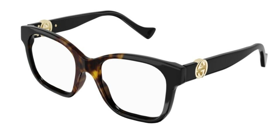 Gucci GG 1025O 005 Havana Cat Eye Square Women's Eyeglasses - Stylish Designer Frames for Women, Fashionable Square Sunglasses for Everyday Wear, Work & Special Occasions