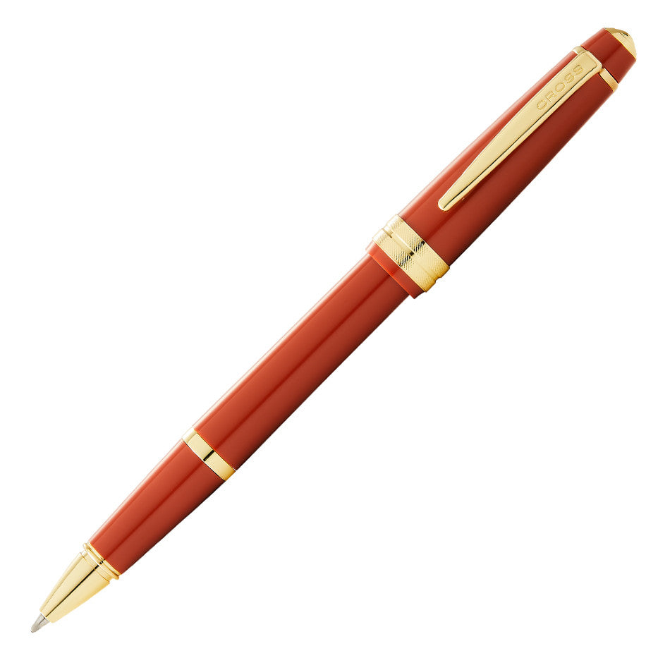 Cross Bailey Light Rollerball Pen - Amber Barrel with Gold Trim - Premium Writing Instrument for Office, School & Gift Giving