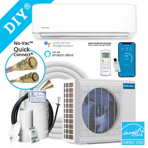 MRCOOL DIY 36K BTU Ductless Mini Split Heat Pump Complete System - Energy Star Certified 4th Generation (DIY 36 HP WM 230C25) - Perfect for Home, Garage, or Workshop Heating & Cooling