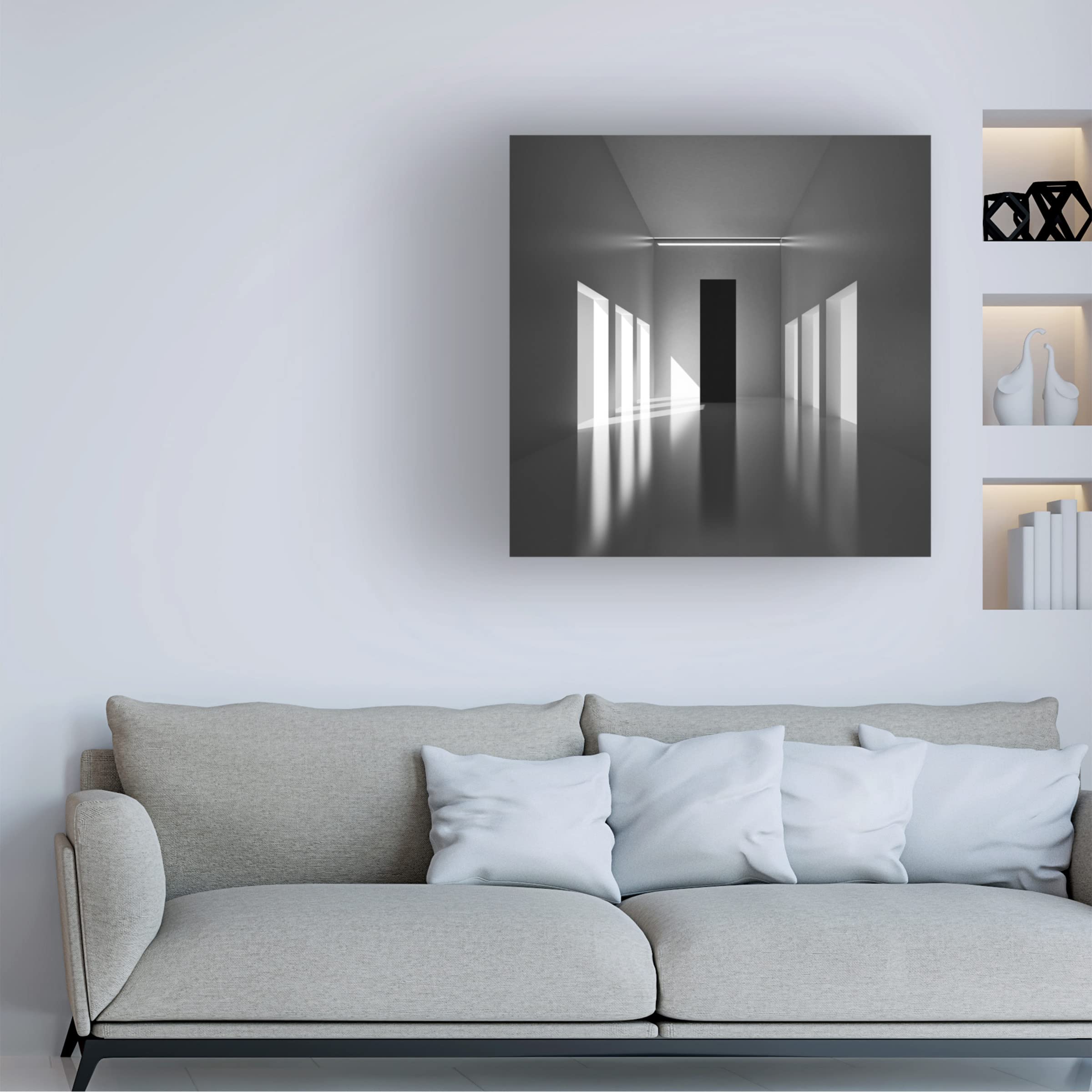 Trademark Fine Art 'Light And Dimension' Canvas Wall Art by Antonyus Bunjamin Abe - Modern Abstract Painting for Living Room, Bedroom & Office Decor