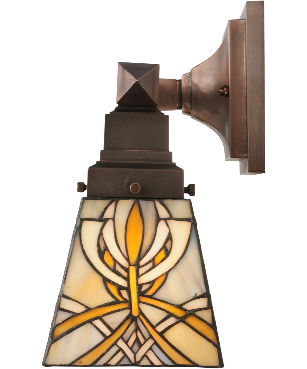 12W Glasgow Bungalow 2-Light Wall Sconce - Vintage Style Plug-in Wall Light Fixture for Bedroom, Living Room, or Hallway Lighting