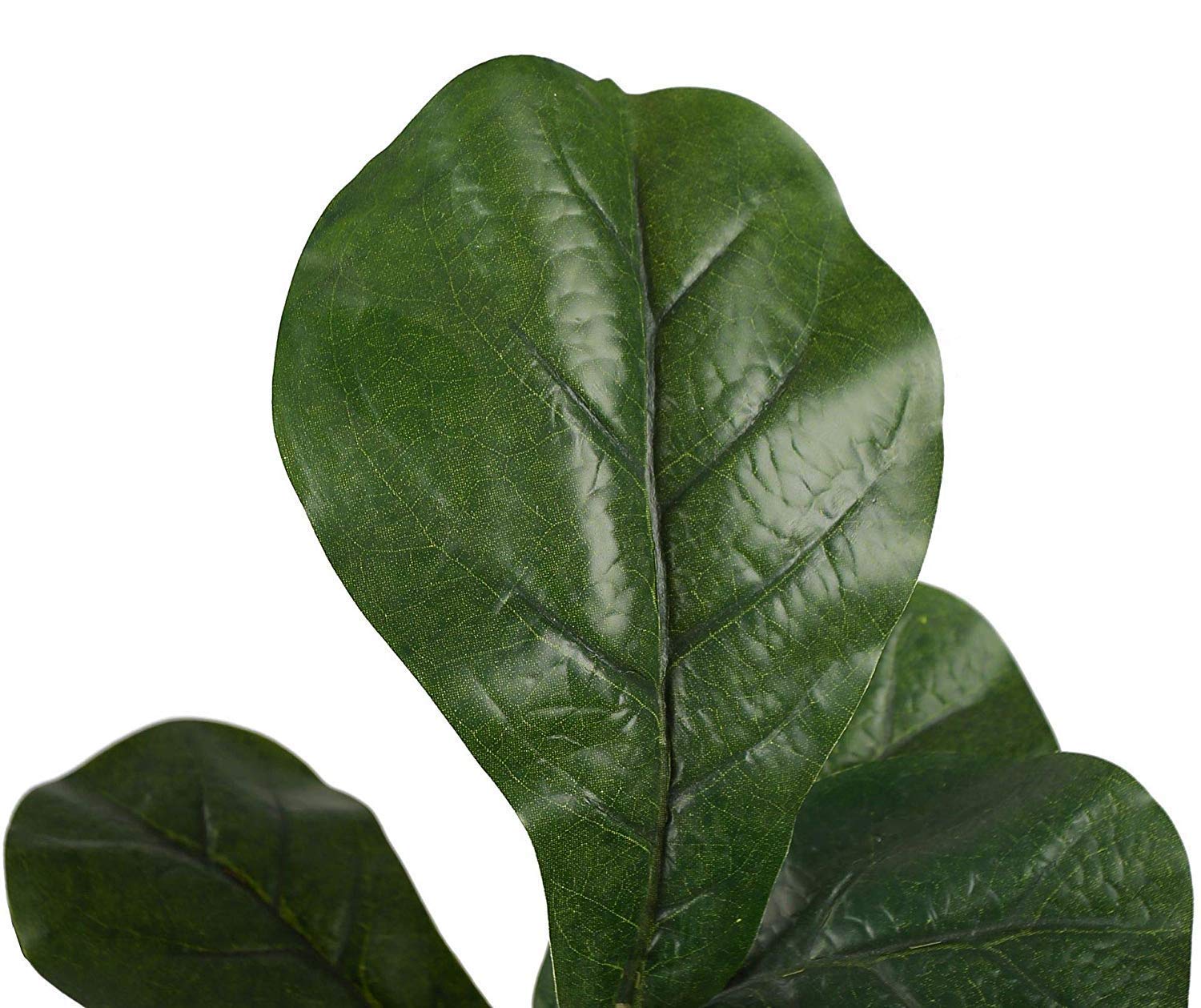 AMERIQUE Set of 2 Realistic 5ft Artificial Fiddle Leaf Fig Trees with UV Protection - Silk Plants in Nursery Pots, Feel Real Technology, Green - Perfect for Home Decor, Office, Living Room & Indoor Spaces