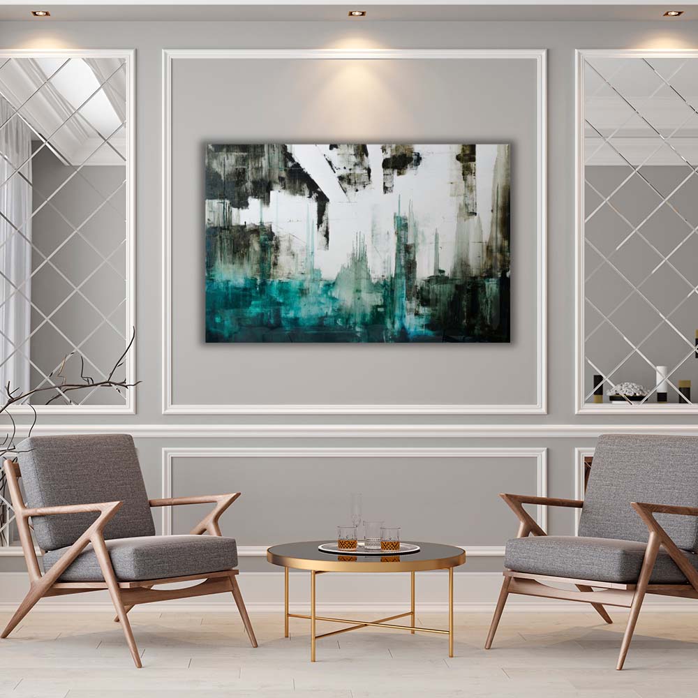 Abstract Silhouette City Wall Art - Modern Home Decor for Living Room, Bedroom & Office