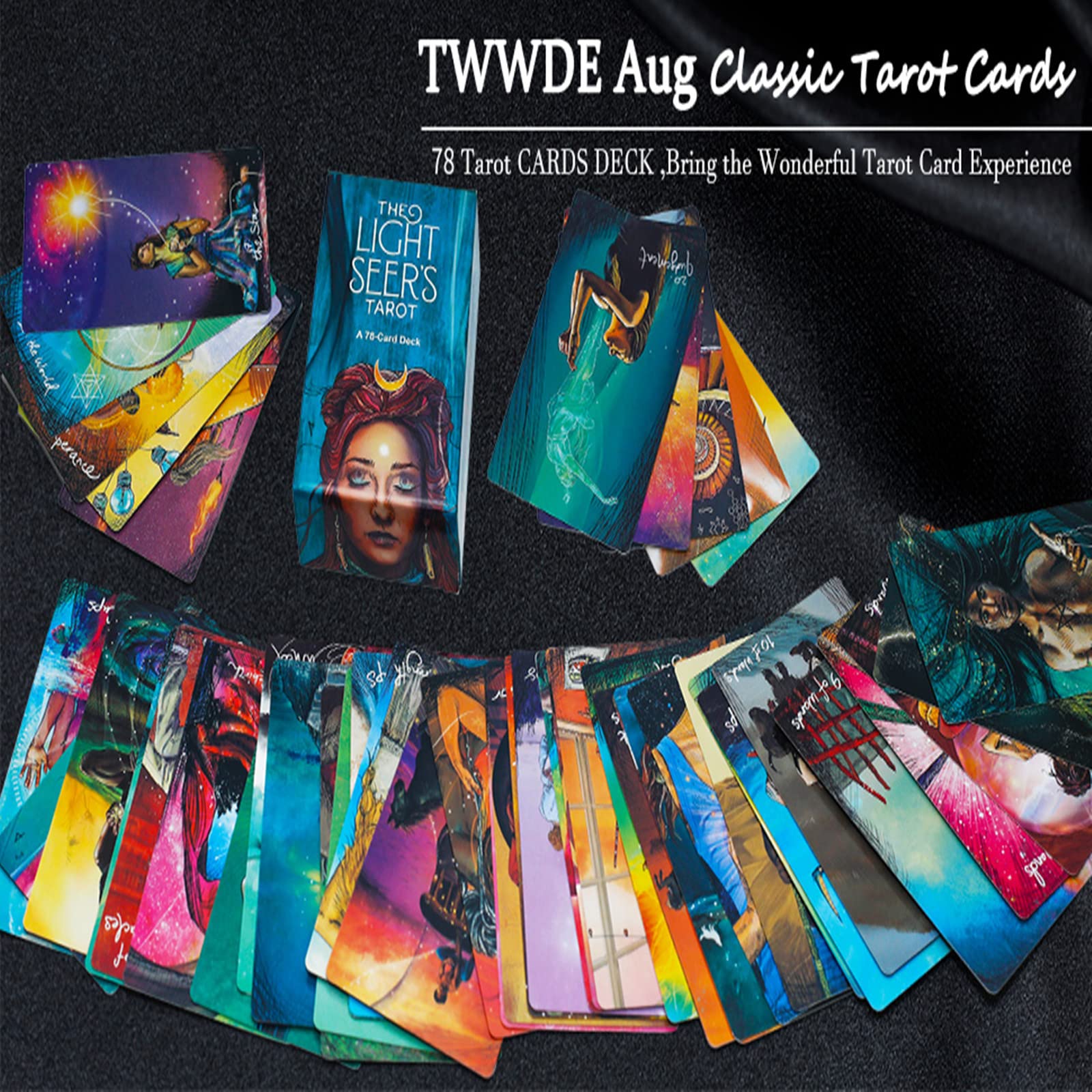 Premium 78-Card Tarot Deck for Beginners with Guidebook - Large 4.76 x 2.7 Inch Love Tarot Cards Featuring Reversed Meanings, Chakra Symbols & Yes/No Answers - Perfect for Divination, Self-Discovery & Spiritual Guidance