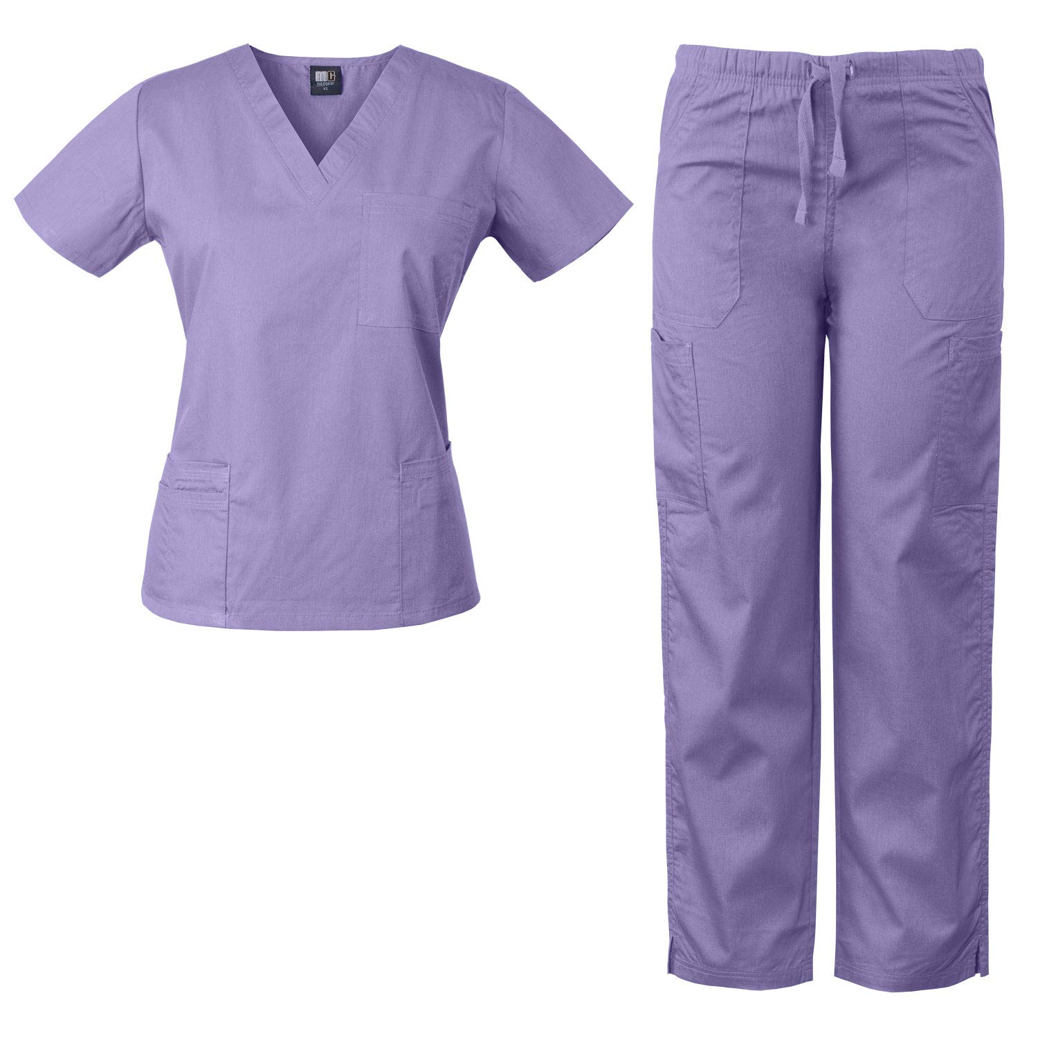 Medgear Women's Scrubs Set - 4 Pocket Medical Uniform Top & Multi-Pocket Pants for Nurses, Doctors & Healthcare Professionals | Comfortable Workwear for Hospitals & Clinics