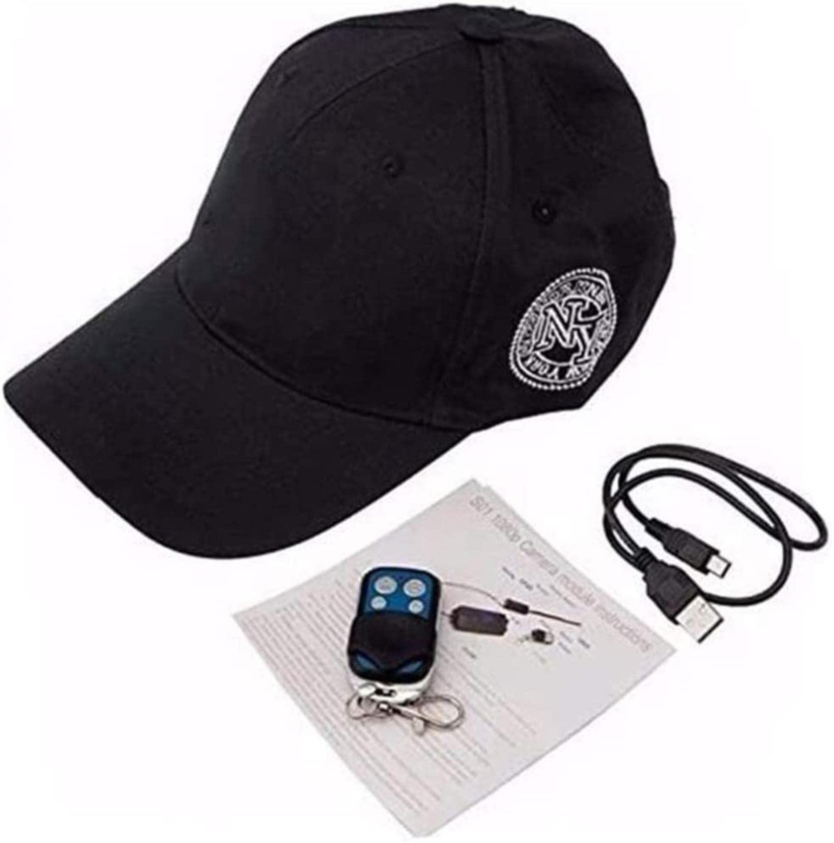 AADECOR Hidden Camera Hat Detector - 1080P HD Wireless Spy Camera with Remote Control & 32GB SD Card | Outdoor Sports, Indoor Security, Covert Surveillance Hat Cam for Recording