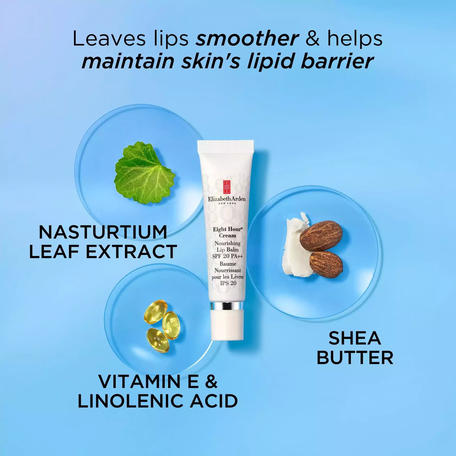 Eight Hour® Cream Nourishing Lip Balm SPF 20 - Hydrating & Protective Lip Care for Dry, Chapped Lips - Perfect for Outdoor Activities, Winter Protection & Daily Moisturizing