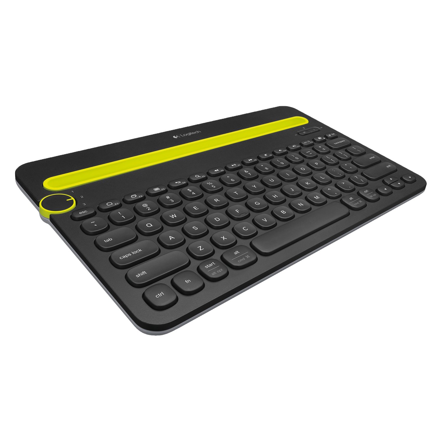 Logitech K480 Multi-Device Bluetooth Keyboard - Wireless QWERTY Layout for Computer, Tablet & Smartphone - Compatible with Windows, Mac, iOS, Android - Black (Renewed) - Perfect for Home Office, Remote Work & Multi-Tasking