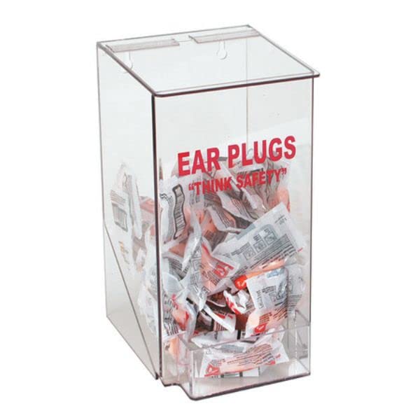 Universal Ear Plug Dispenser - Holds 100 Pairs of Ear Plugs for Workplace, Construction Site, and Noise Protection Safety