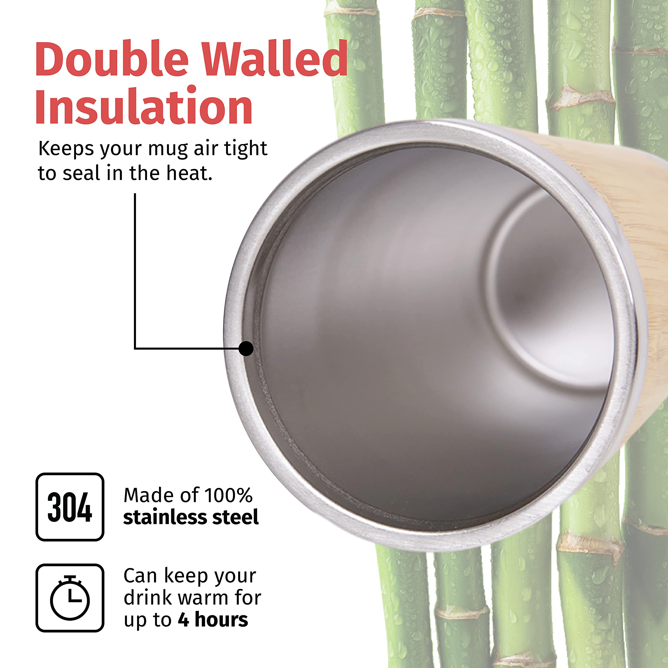Premium Stainless Steel Bamboo Coffee Tumbler with Lid - Insulated Travel Mug for Artists & Designers | Perfect Gift for Artist Appreciation Awards, Creative Professionals | Great for Studio, Office & Outdoor Use