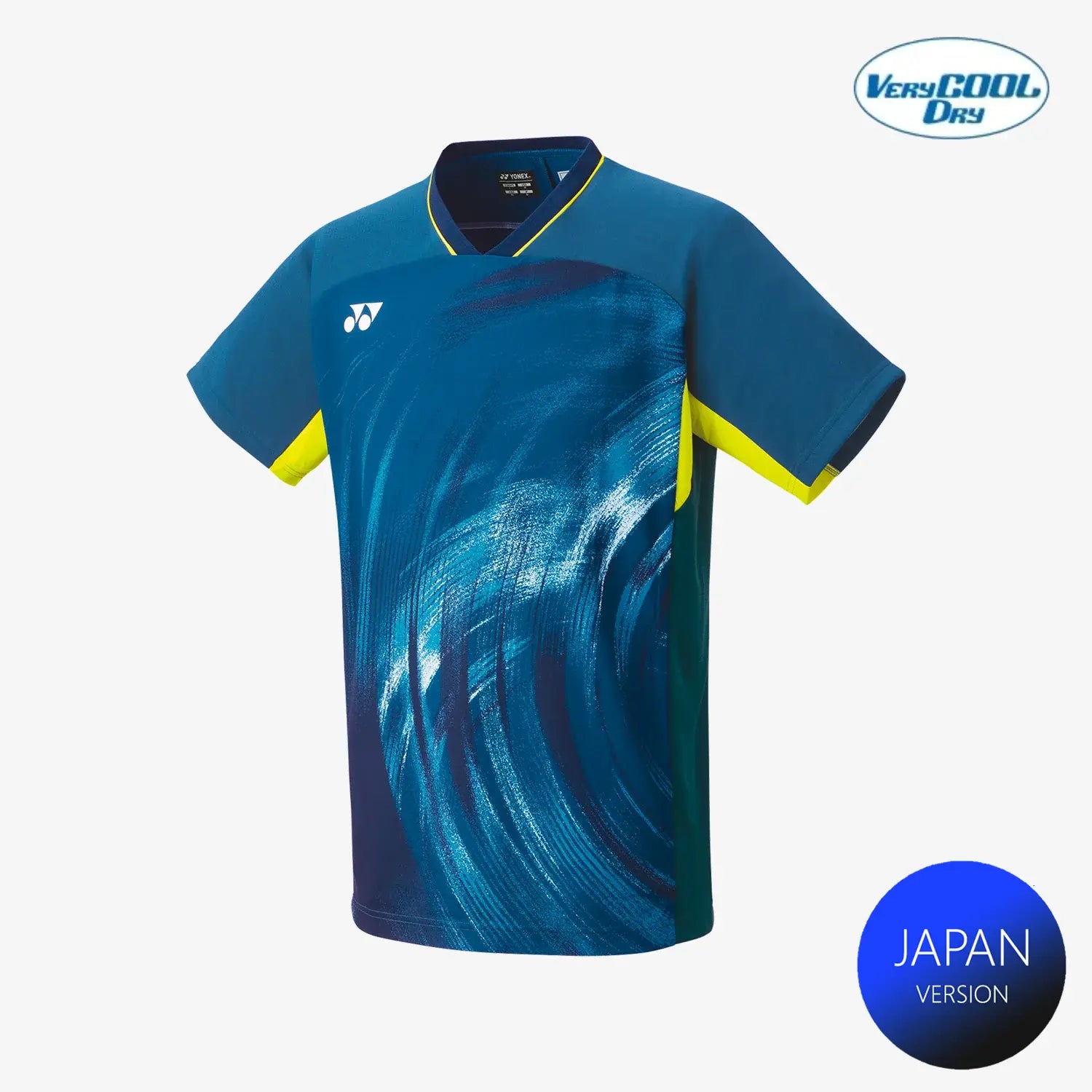 Yonex Men's Crew Neck Tournament Tennis Shirt 10568NSK (Night Sky) - Breathable Performance Top for Competitive Play & Casual Wear