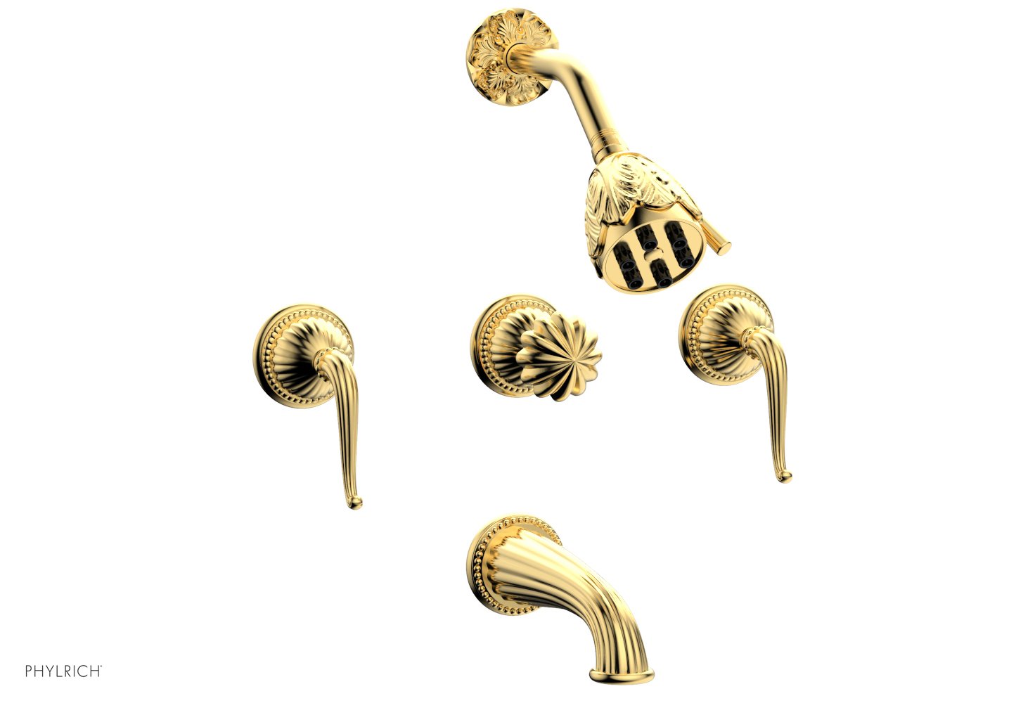 GEORGIAN & BARCELONA K2141 Three Handle Tub and Shower Faucet Set - Perfect for Bathroom Renovation & Modern Home Upgrade