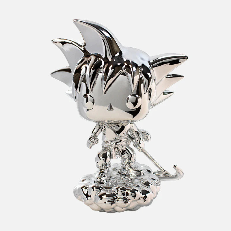 Dragon Ball Z Young Goku on Nimbus Cloud Funko Pop Vinyl Figure - Silver Chrome Exclusive #109 | Anime Collectible for Fans & Home Decor